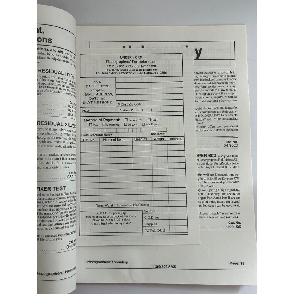 Vintage Photographers' Formulary Catalog Kits & Chemicals for Photography Camera - Picture 7 of 9